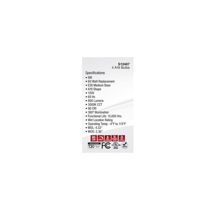 Satco S12467 Light Bulb, Soft White