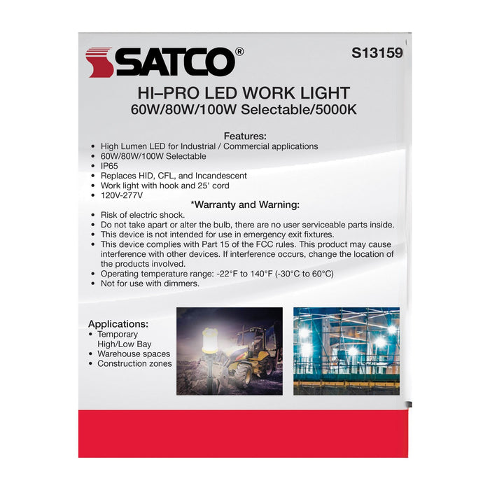 Satco S13159 LED Lamp, Yellow
