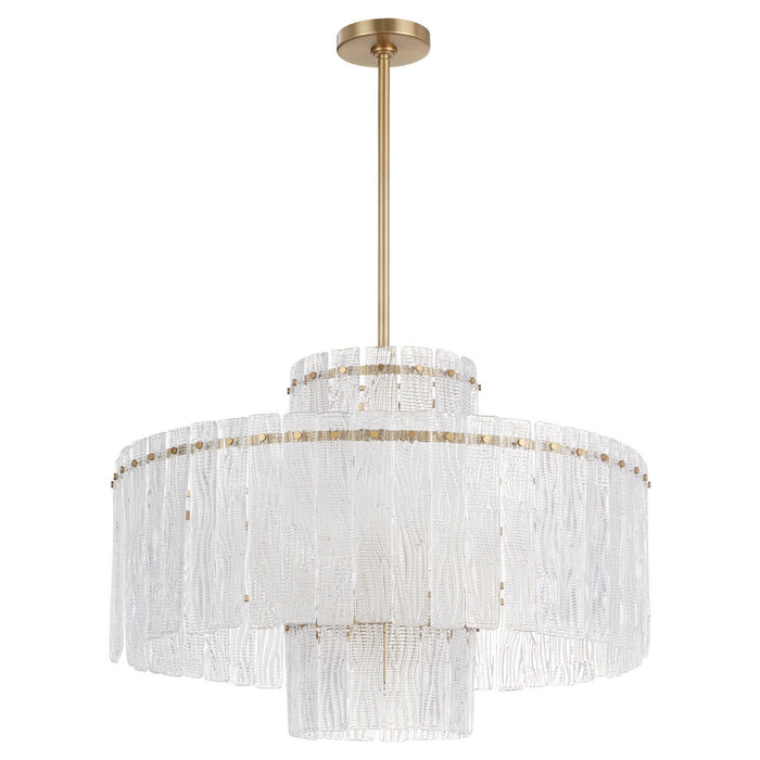 Cyan 11631 Nine Light Chandelier, Aged Brass