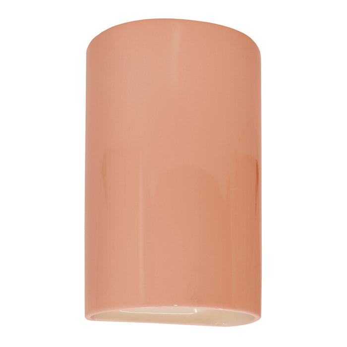 Justice Designs CER-5265W-BSH LED Wall Sconce, Gloss Blush