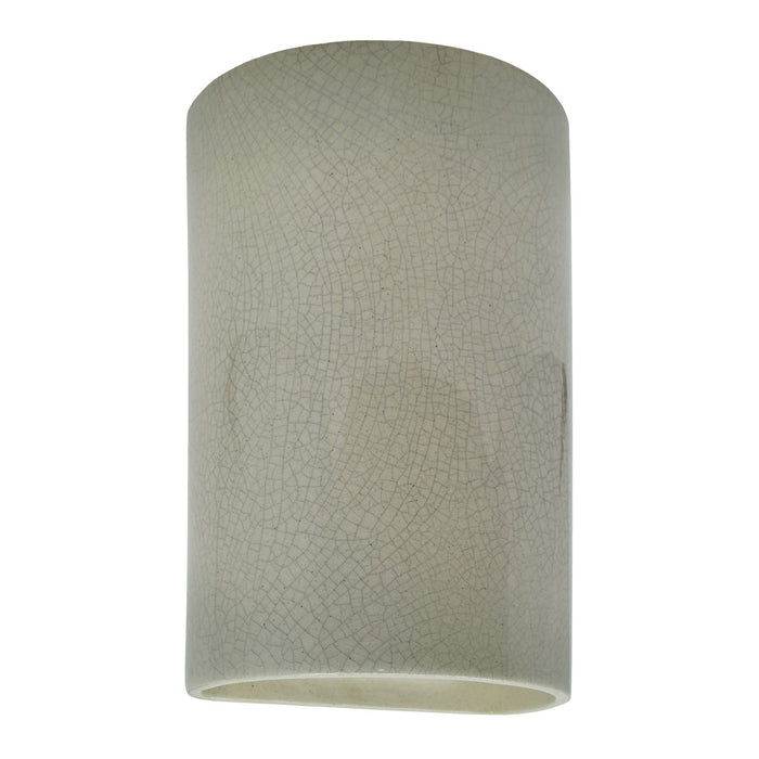 Justice Designs CER-5265W-CKC LED Wall Sconce, Celadon Green Crackle
