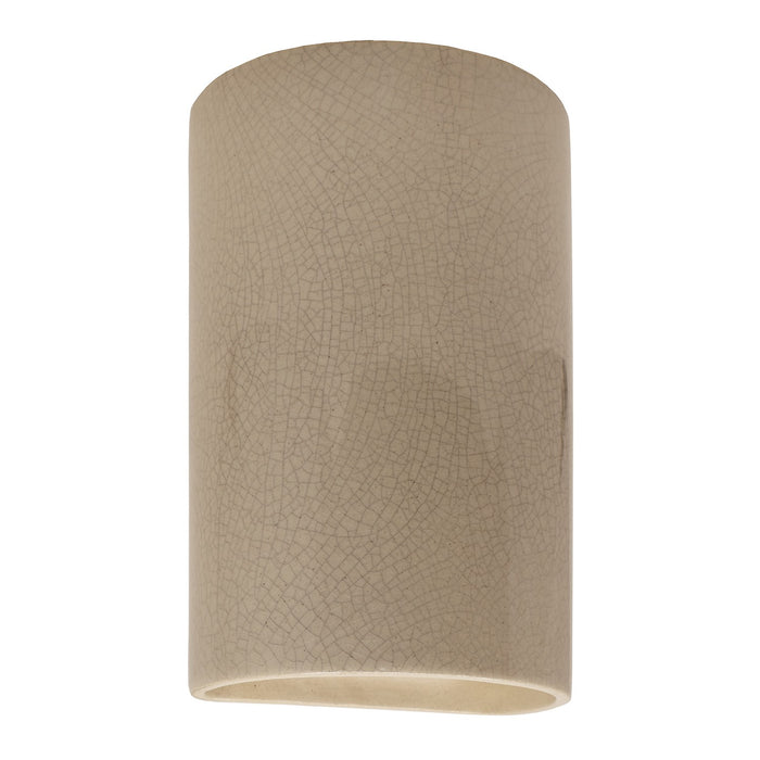 Justice Designs CER-5265W-CKS LED Wall Sconce, Sienna Brown Crackle