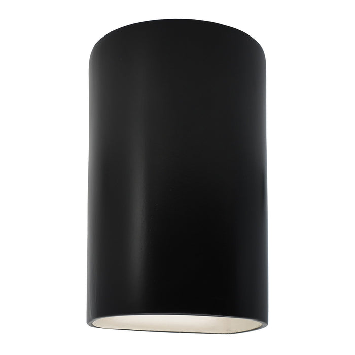 Justice Designs CER-5265W-CRB LED Wall Sconce, Carbon - Matte Black