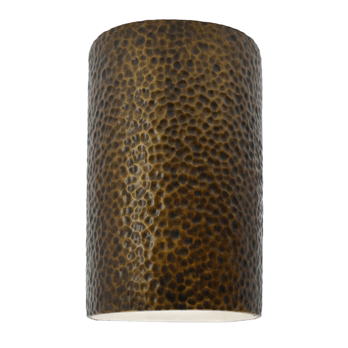 Justice Designs CER-5265W-HMBR LED Wall Sconce, Hammered Brass