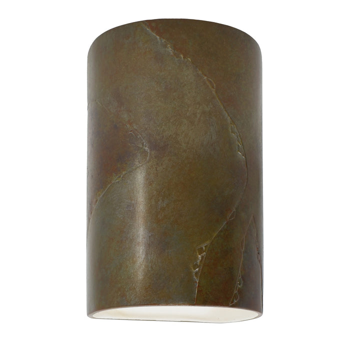 Justice Designs CER-5265W-SLTR LED Wall Sconce, Tierra Red Slate