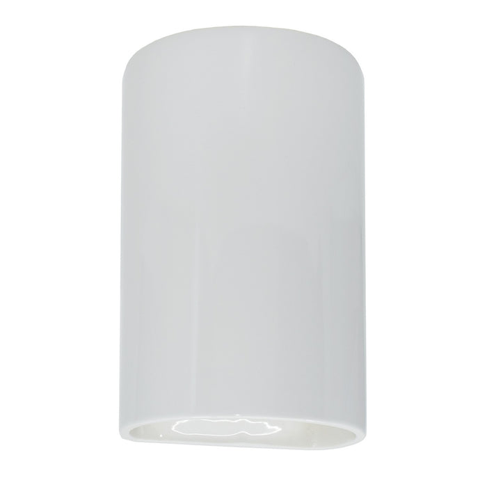 Justice Designs CER-5265W-WHT LED Wall Sconce, Gloss White