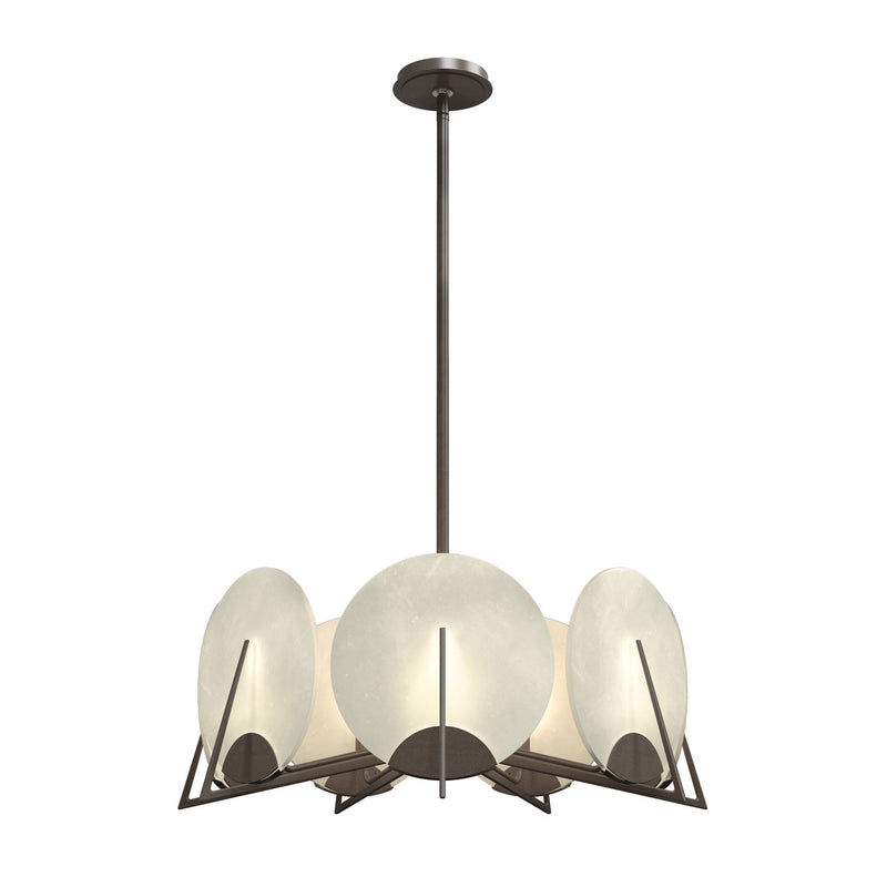Hubbardton Forge 131059-SKT-MULT-05-AR Seven Light Pendant, Bronze