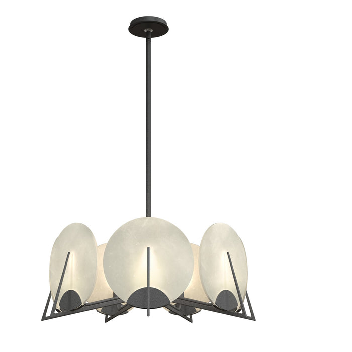 Hubbardton Forge 131059-SKT-MULT-20-AR Seven Light Pendant, Natural Iron