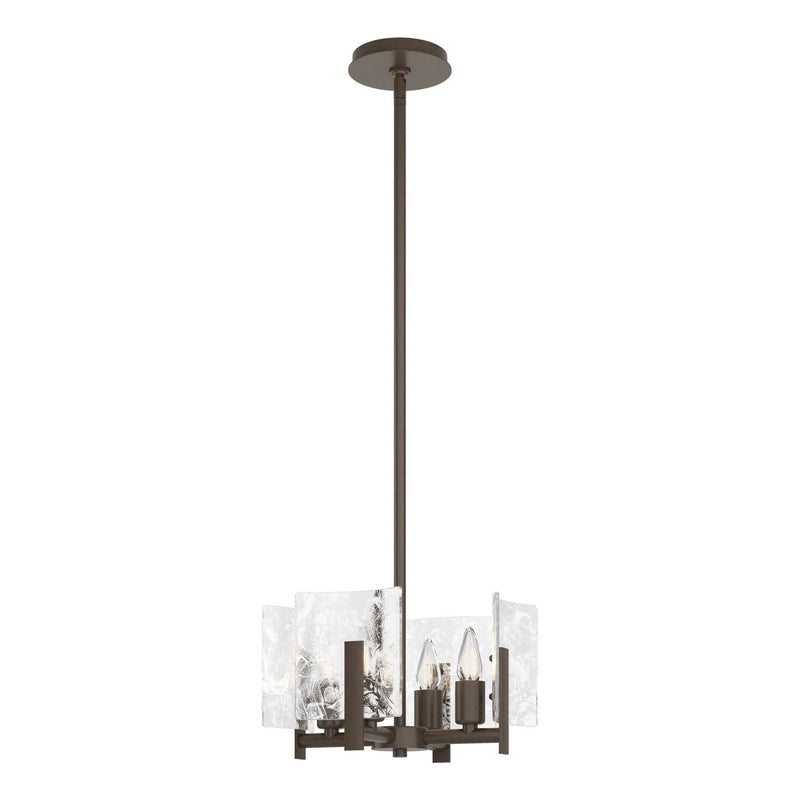 Hubbardton Forge 131060-SKT-MULT-05-YR0719 Four Light Semi-Flush/Pendant, Bronze