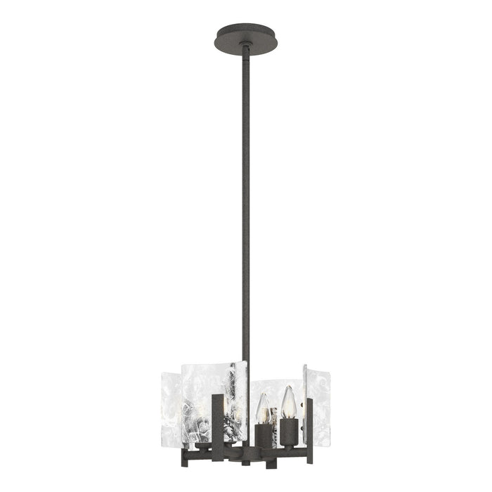 Hubbardton Forge 131060-SKT-MULT-20-YR0719 Four Light Semi-Flush/Pendant, Natural Iron