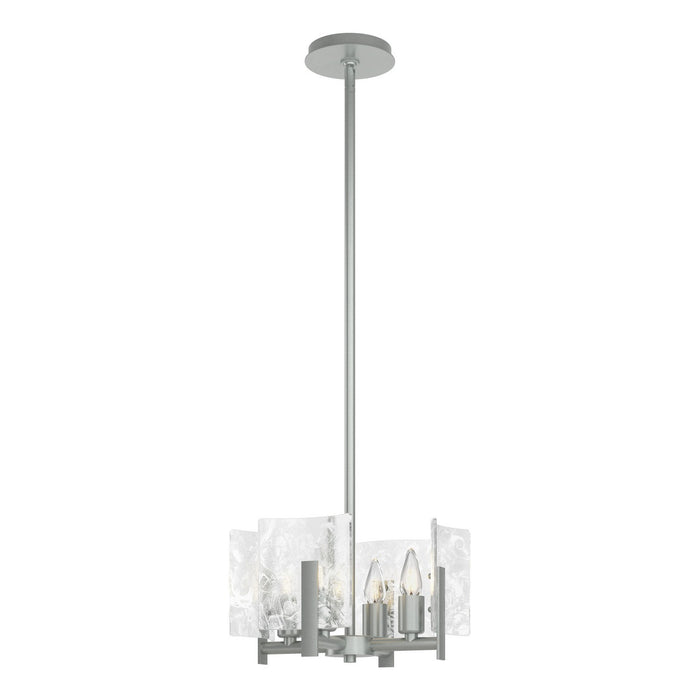 Hubbardton Forge 131060-SKT-MULT-82-YR0719 Four Light Semi-Flush/Pendant, Vintage Platinum