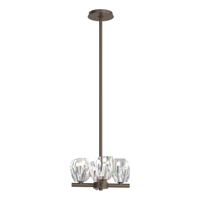 Hubbardton Forge 131061-SKT-MULT-05-CR Four Light Semi-Flush/Pendant, Bronze