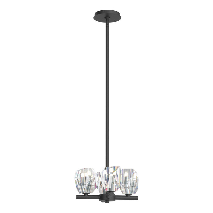 Hubbardton Forge 131061-SKT-MULT-10-CR Four Light Semi-Flush/Pendant, Black