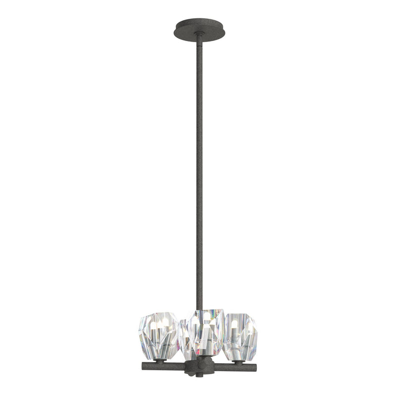 Hubbardton Forge 131061-SKT-MULT-20-CR Four Light Semi-Flush/Pendant, Natural Iron
