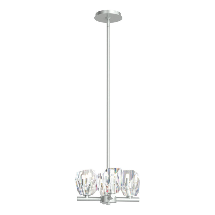 Hubbardton Forge 131061-SKT-MULT-82-CR Four Light Semi-Flush/Pendant, Vintage Platinum