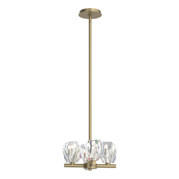 Hubbardton Forge 131061-SKT-MULT-84-CR Four Light Semi-Flush/Pendant, Soft Gold