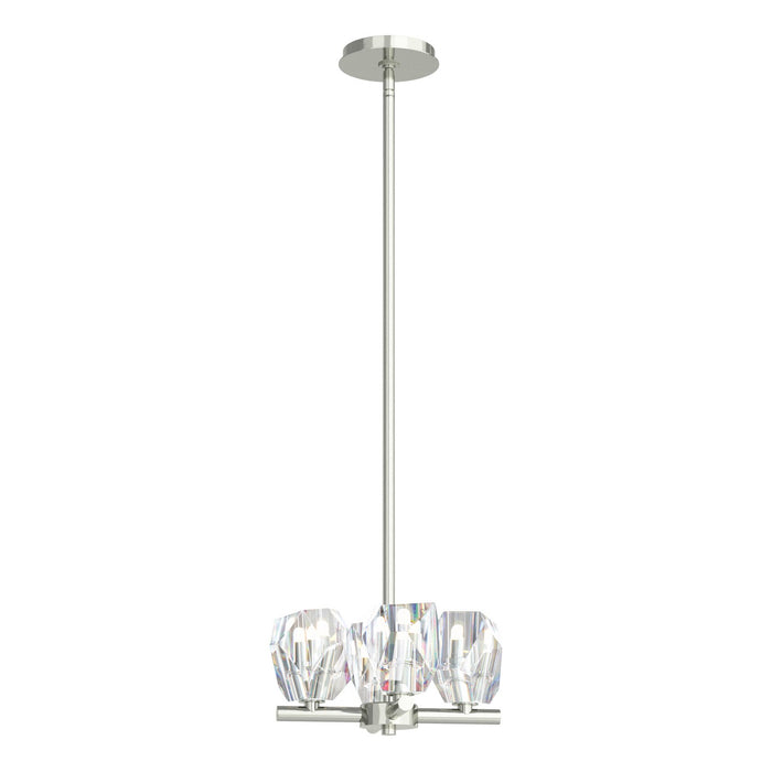 Hubbardton Forge 131061-SKT-MULT-85-CR Four Light Semi-Flush/Pendant, Sterling