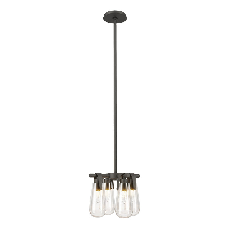 Hubbardton Forge 131062-SKT-MULT-20-ZM0718 Four Light Semi-Flush/Pendant, Natural Iron