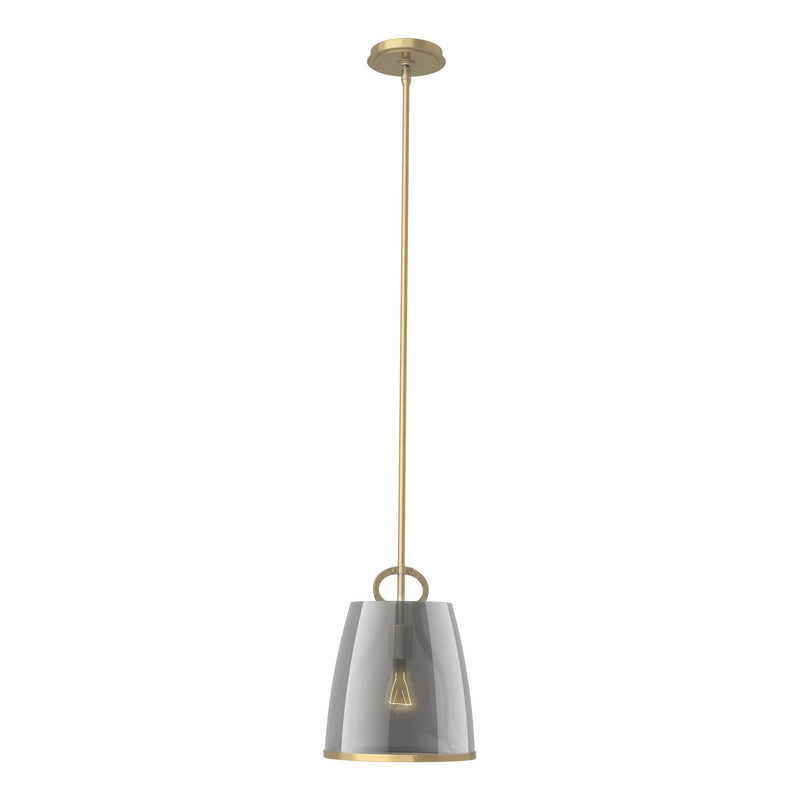 Hubbardton Forge 131065-SKT-MULT-86-PS0721 One Light Pendant, Modern Brass
