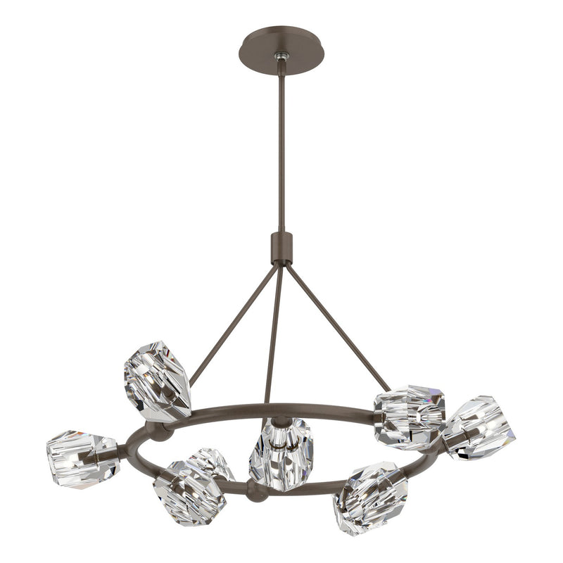 Hubbardton Forge 131067-SKT-MULT-05-CR Nine Light Pendant, Bronze