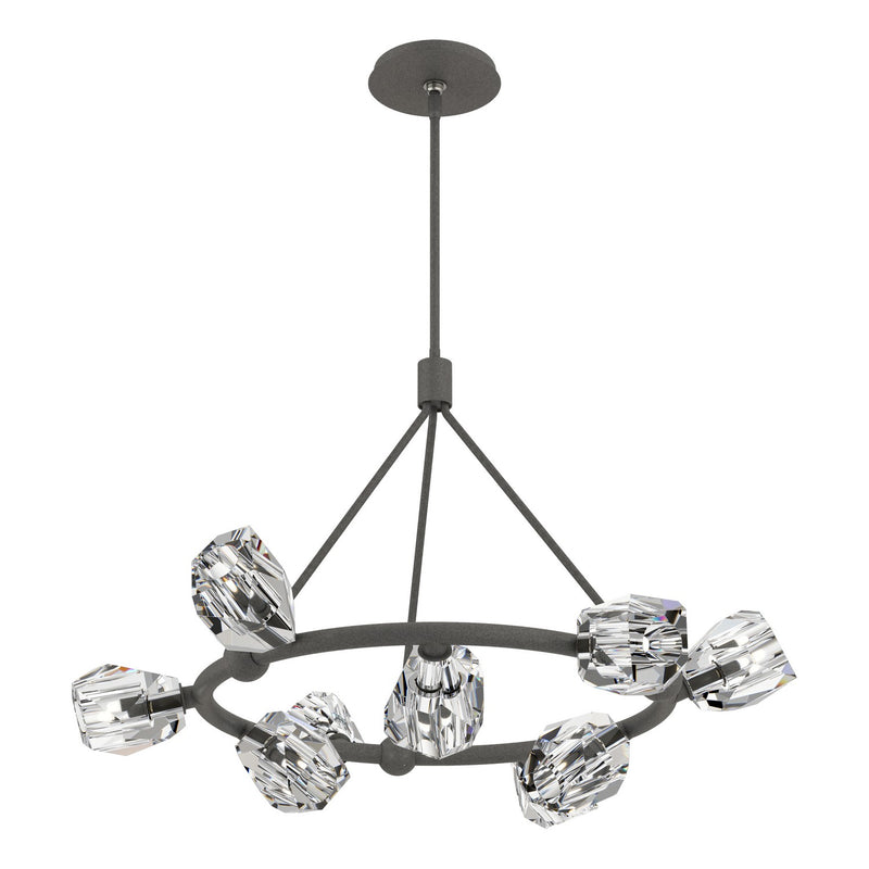 Hubbardton Forge 131067-SKT-MULT-20-CR Nine Light Pendant, Natural Iron