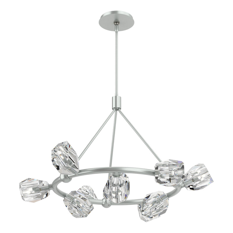 Hubbardton Forge 131067-SKT-MULT-82-CR Nine Light Pendant, Vintage Platinum