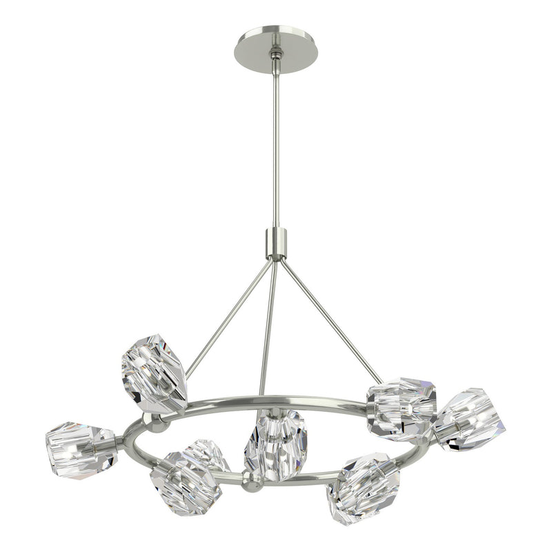 Hubbardton Forge 131067-SKT-MULT-85-CR Nine Light Pendant, Sterling