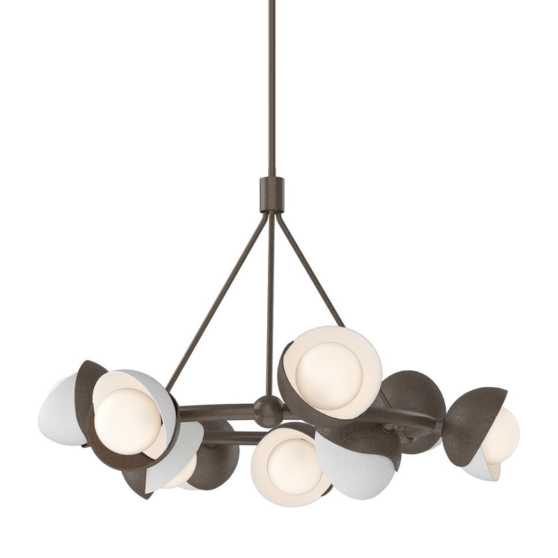 Hubbardton Forge 131068-SKT-MULT-05-02-GG0711 Nine Light Pendant, Bronze