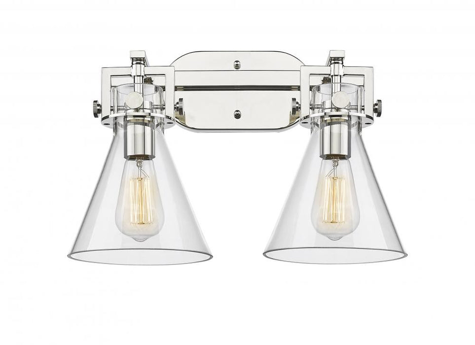 Innovations 411-2W-PN-G411-7CL Two Light Bath Vanity, Polished Nickel
