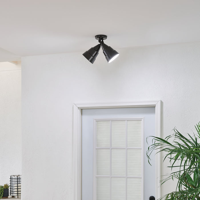 Kichler 6052AZ Two Light Outdoor Wall Mount, Architectural Bronze