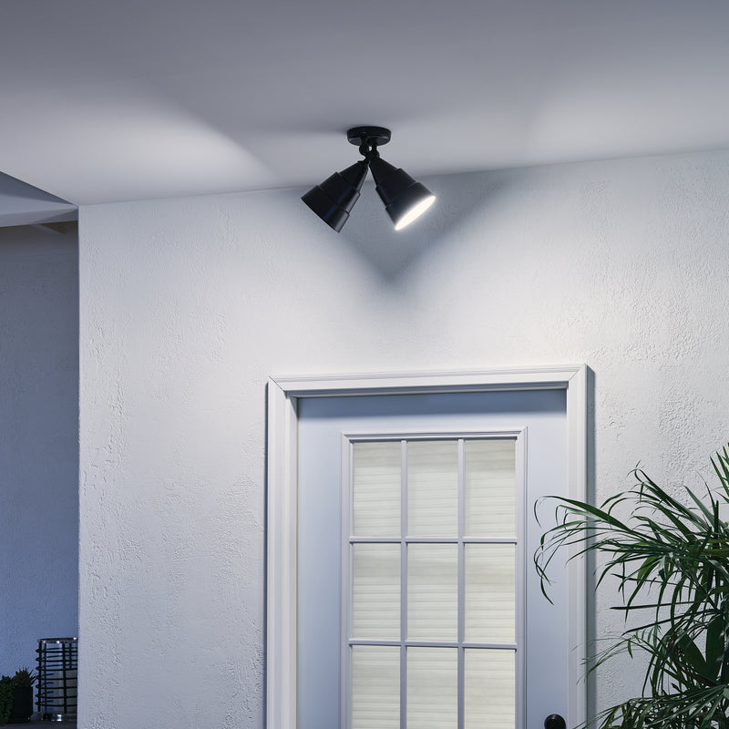 Kichler 6052AZ Two Light Outdoor Wall Mount, Architectural Bronze