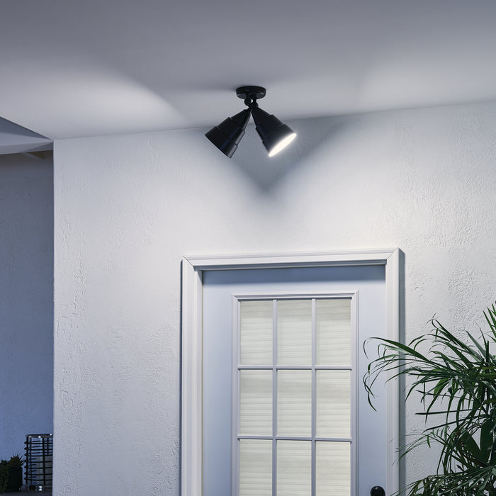Kichler 6052AZ Two Light Outdoor Wall Mount, Architectural Bronze