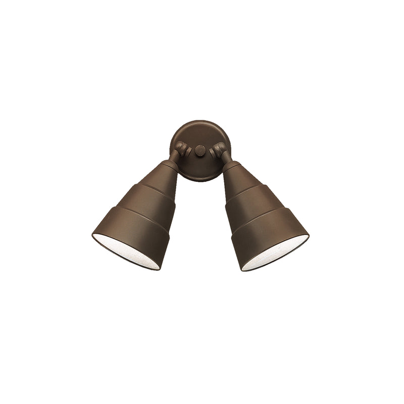 Kichler 6052AZ Two Light Outdoor Wall Mount, Architectural Bronze