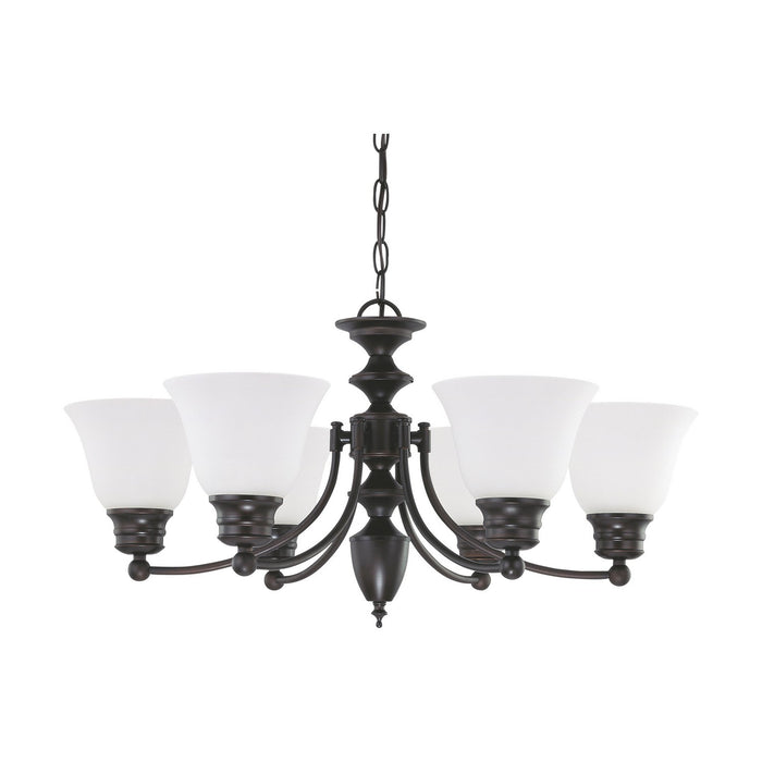 Nuvo Lighting 60-6042 Six Light Chandelier, Mahogany Bronze