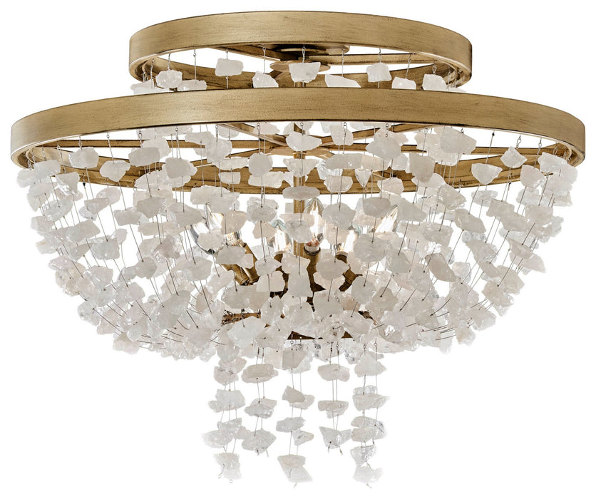 Metropolitan N6896-898 Six Light Flush Mount, Harvest Gold (Painted)