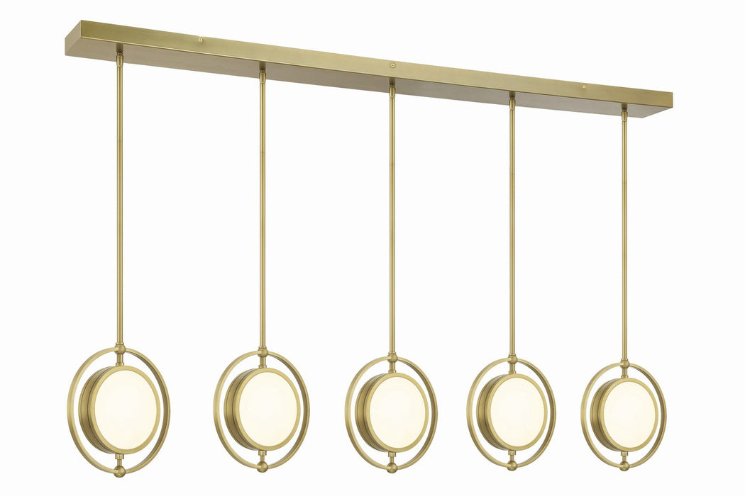Metropolitan N7675-695-L LED Island Pendant, Soft Brass