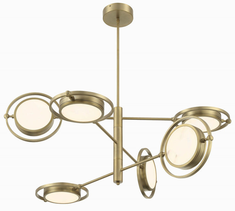 Metropolitan N7676-695-L LED Chandelier, Soft Brass