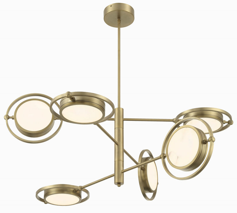 Metropolitan N7676-695-L LED Chandelier, Soft Brass