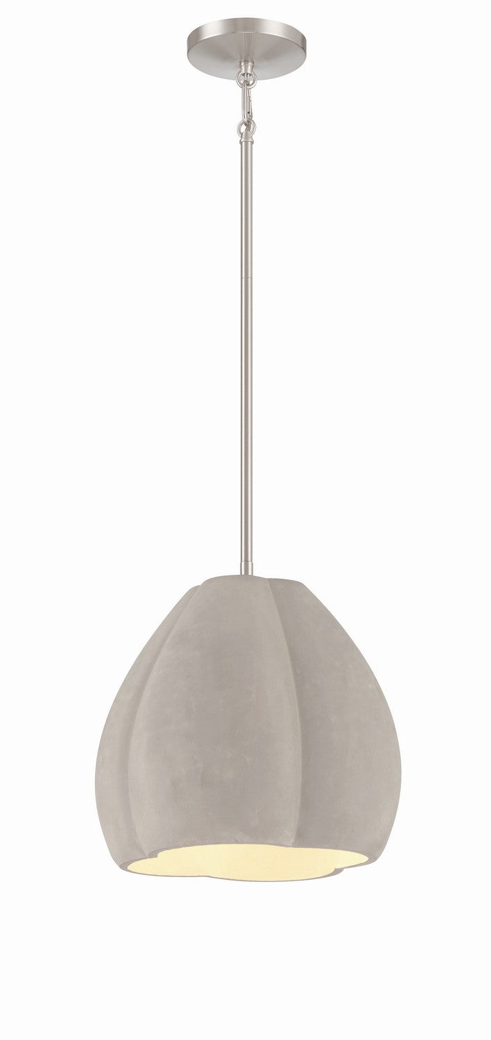 George Kovacs P1884-084C One Light Pendant, Burnished Nickel