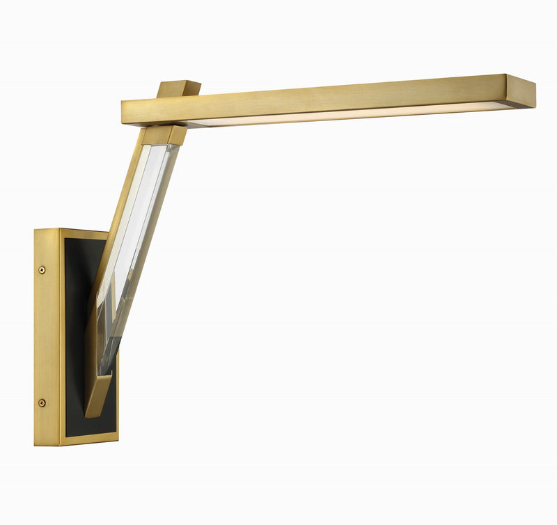 George Kovacs P1920-726-L LED Wall Sconce, Coal & Soft Brass