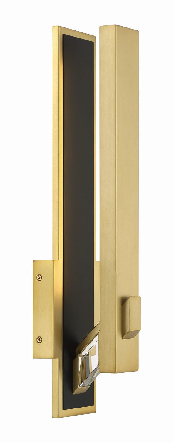 George Kovacs P1921-726-L LED Wall Sconce, Coal & Soft Brass