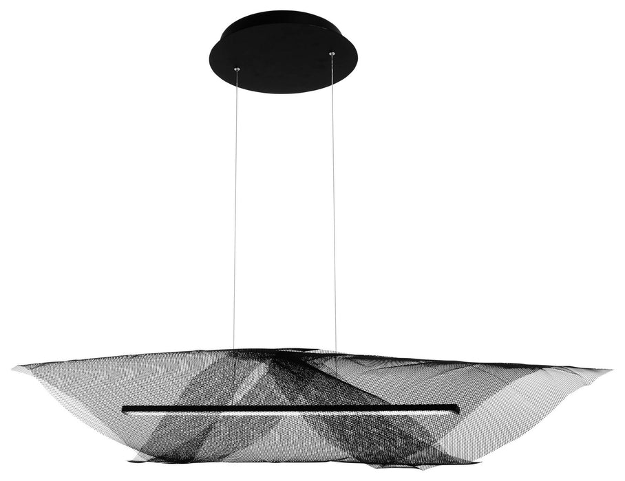 George Kovacs P8564-0-66A-L LED Island Pendant, Coal