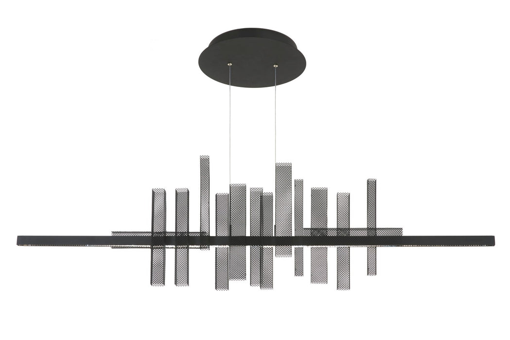 George Kovacs P8567-1-66A-L LED Island Pendant, Coal