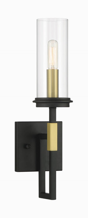 Minka-Lavery 3201-781 One Light Wall Sconce, Sand Coal & Soft Brass