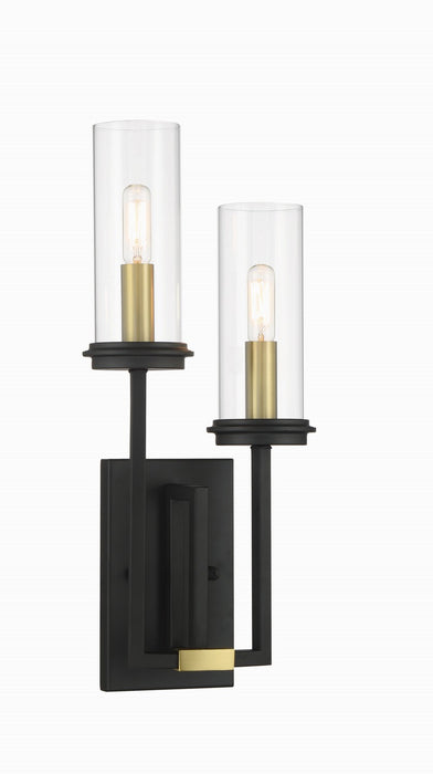 Minka-Lavery 3202-781 Two Light Wall Sconce, Sand Coal & Soft Brass