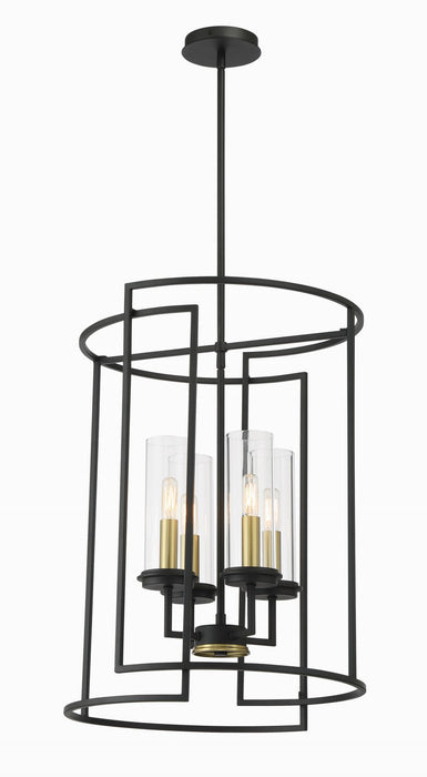 Minka-Lavery 3205-781 Four Light Pendant, Sand Coal & Soft Brass