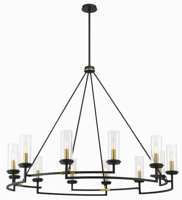 Minka-Lavery 3207-781 12 Light Chandelier, Sand Coal & Soft Brass