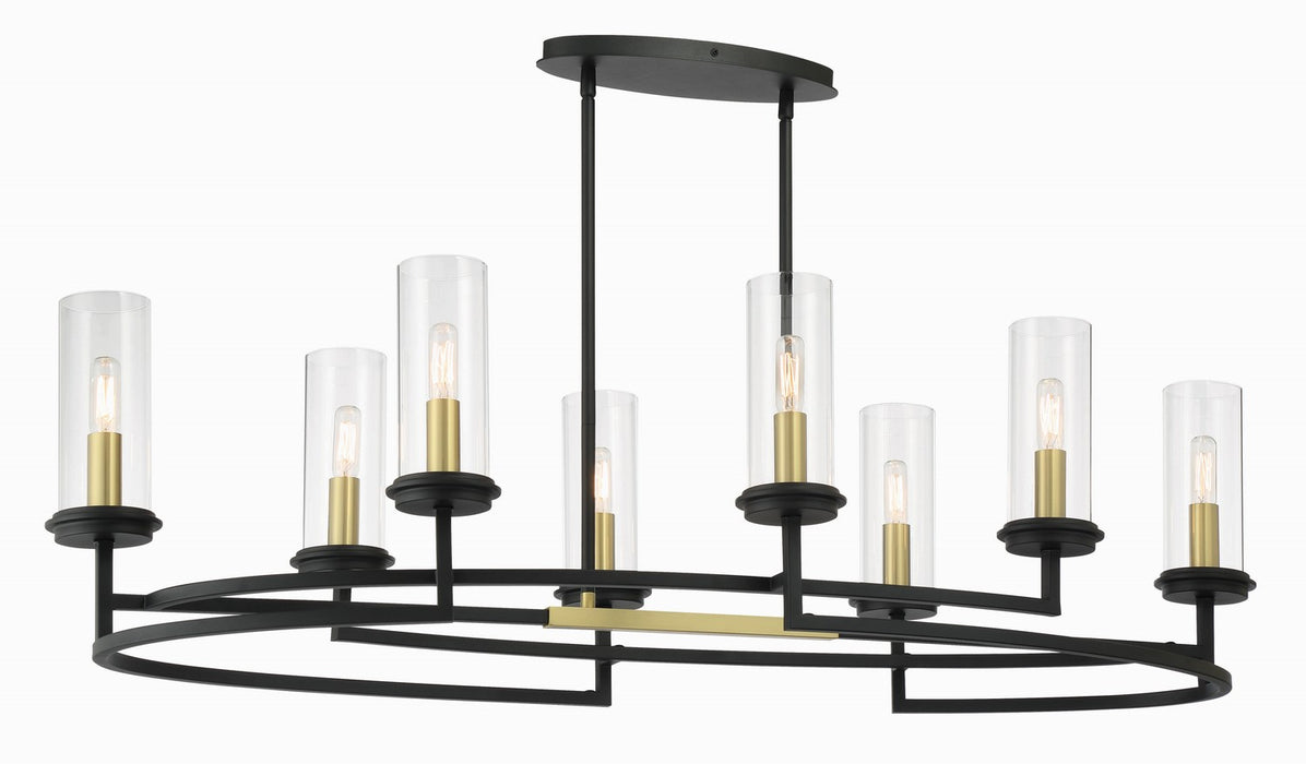 Minka-Lavery 3208-781 Eight Light Island Pendant, Sand Coal & Soft Brass