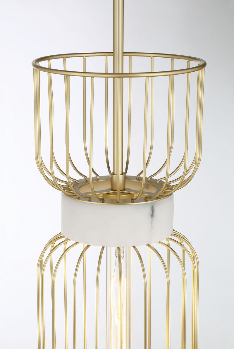 Minka-Lavery 3392-754 One Light Mini Pendant, Nouveau Gold