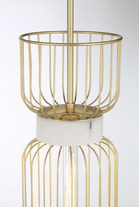 Minka-Lavery 3392-754 One Light Mini Pendant, Nouveau Gold